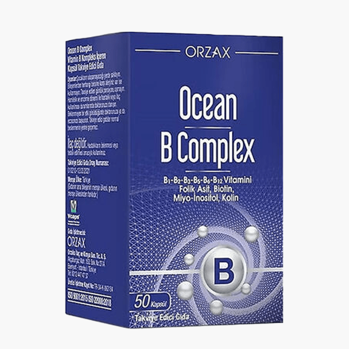 Orzax Ocean B Complex Takviye Edici Gıda 50 Kapsül - Dermoderm