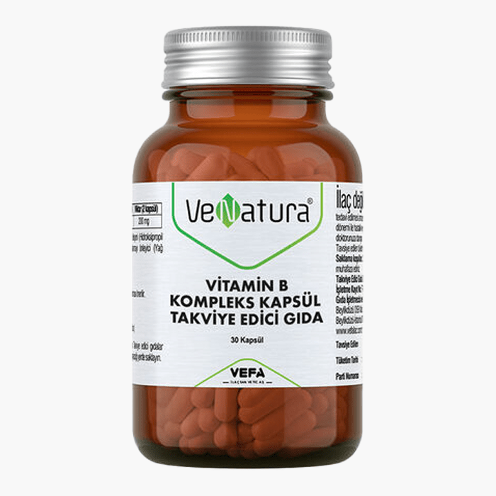 VeNatura Vitamin B Kompleks Kapsül Takviye Edici Gıda 30 Kapsül - Dermoderm
