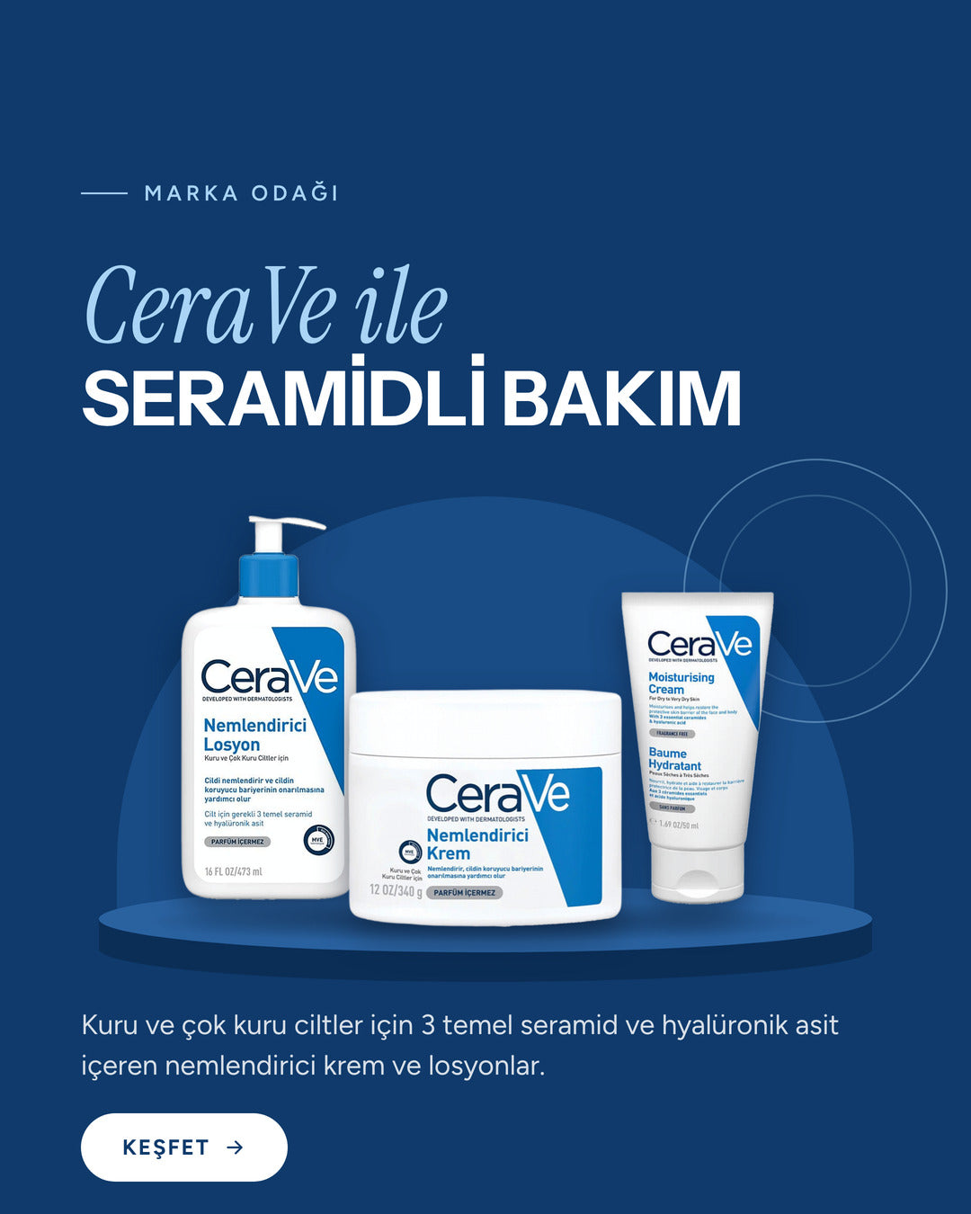 CeraVe ile seramidli bakım: nemlendirici krem ve losyonlar