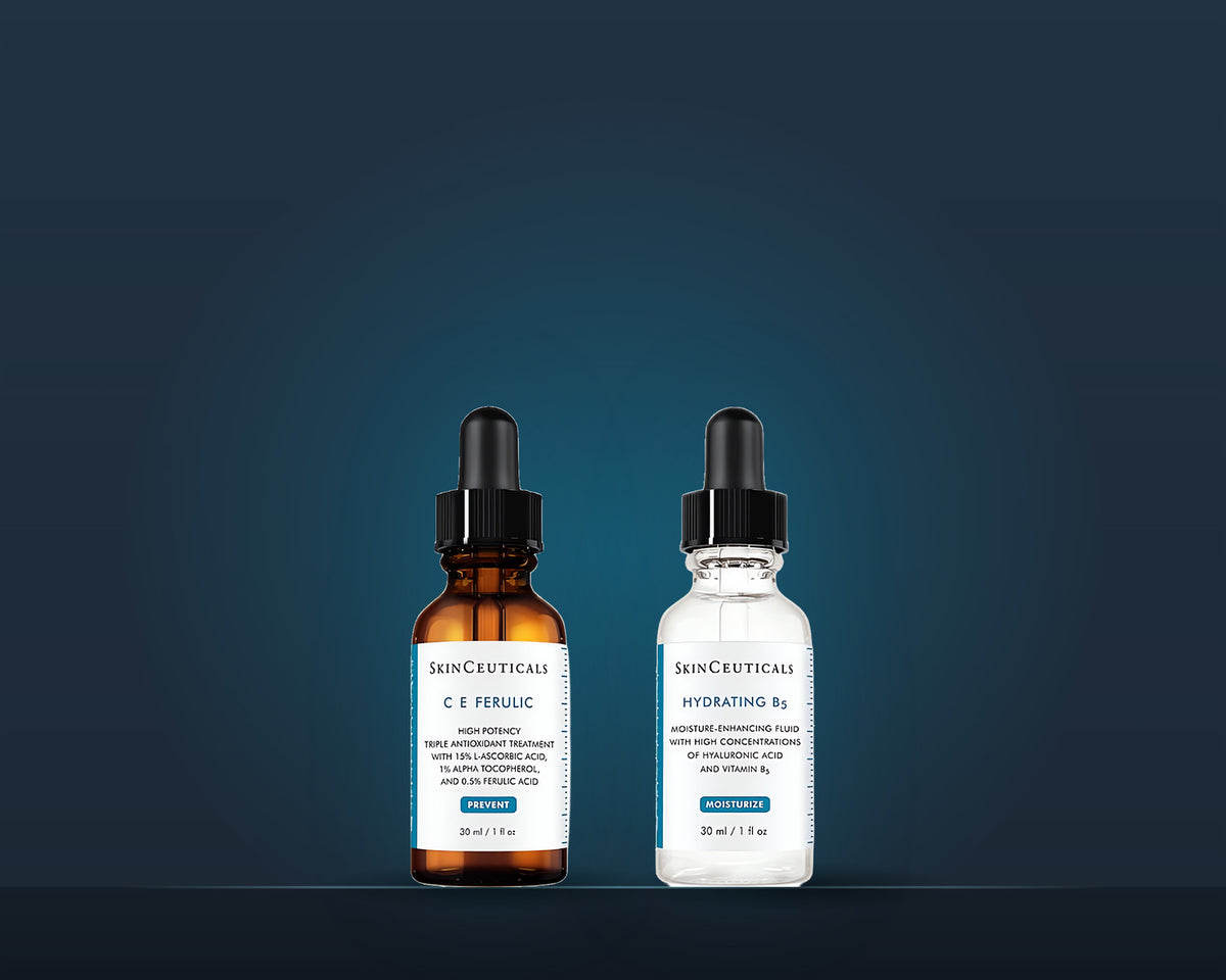 SkinCeuticals koleksiyonu — C E Ferulic ve Hydrating B5 (mobil)