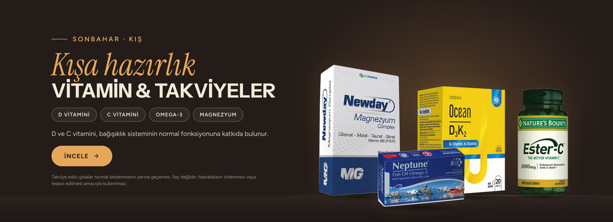 Kışa hazırlık — vitamin ve takviyeler: D vitamini, C vitamini, omega-3, magnezyum