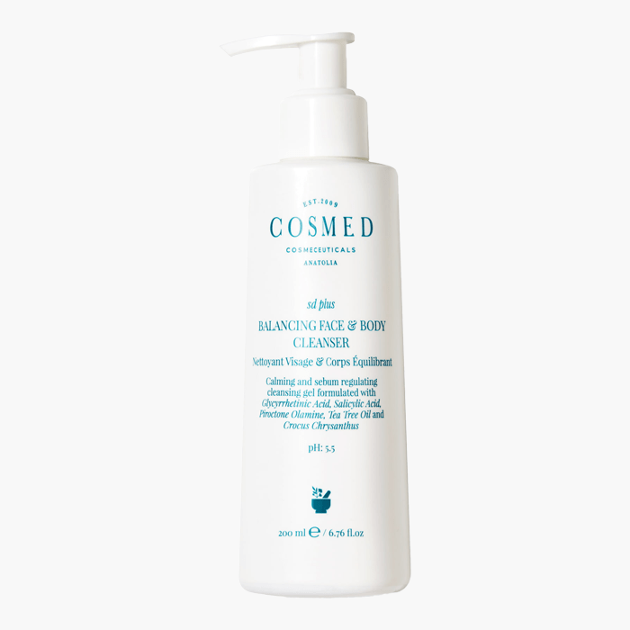 Balancing Face & Body Cleanser - Yağlı Pullanma Sorunu Yaşayan Ciltler için Temizleme Jeli - Salisilik Asit ve Çay Ağacı Yağı içeren Temizleyici - Dermoderm