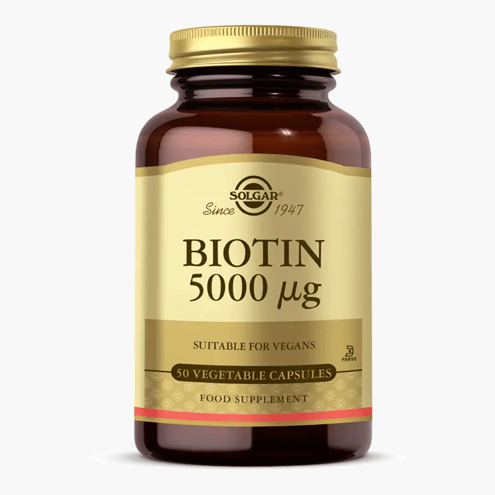 Biotin 5000 mcg – 50 Kapsül | Yüksek Doz Vegan Biotin Takviyesi - Dermoderm