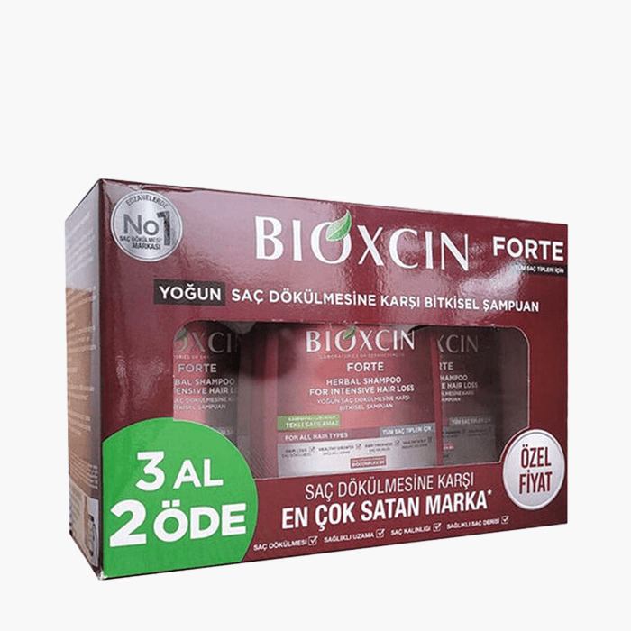 Bioxcin Forte Saç Dökülmesine Karşı Bakım Şampuanı 300 ml - 3 AL 2 ÖDE - Dermoderm