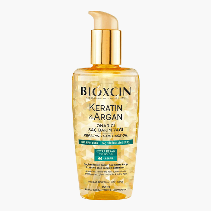 Bioxcin Keratin ve Argan Onarıcı Saç Bakım Yağı 150 ml - Dermoderm