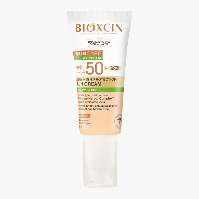 Bioxcin Sun Care Yağlı Ciltler İçin SPF50+ Renkli Güneş Kremi 50 ml - Dermoderm