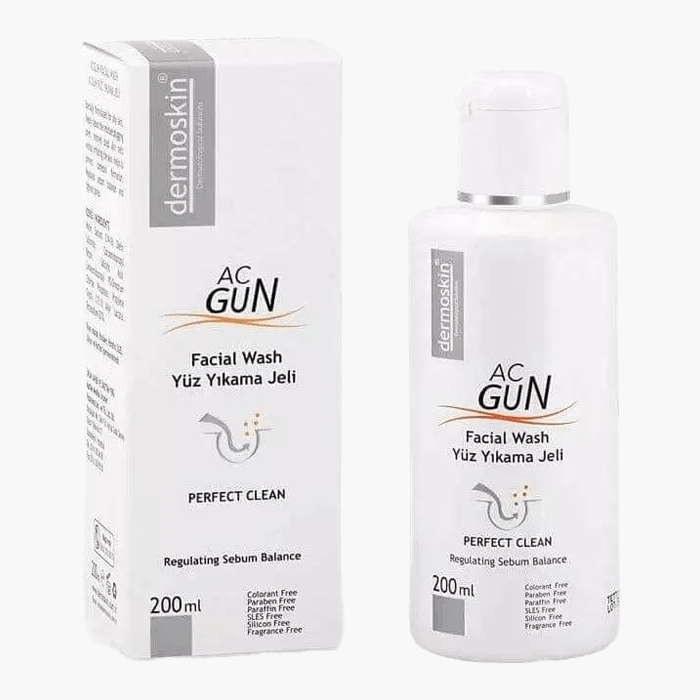 Dermoskin AcGun Yüz Yıkama Jeli 200 ml - Dermoderm