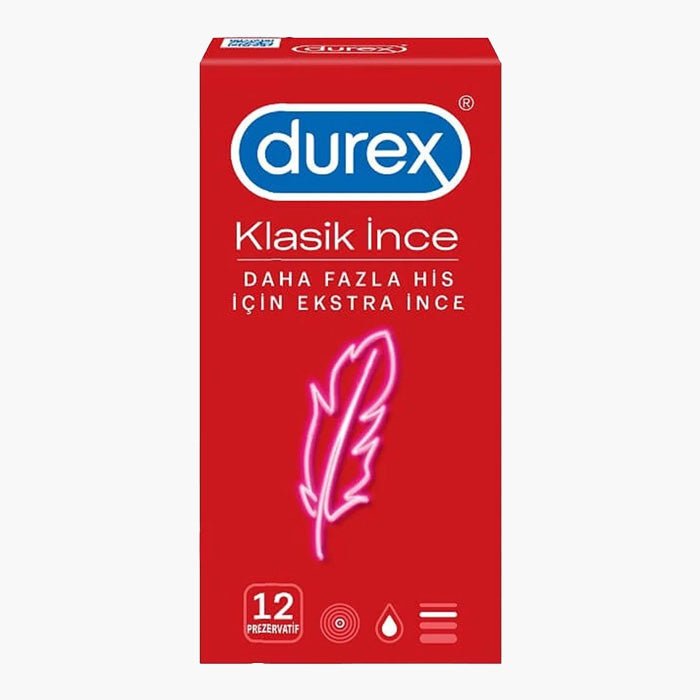 Durex Klasik İnce Prezervatif 12 li - Dermoderm