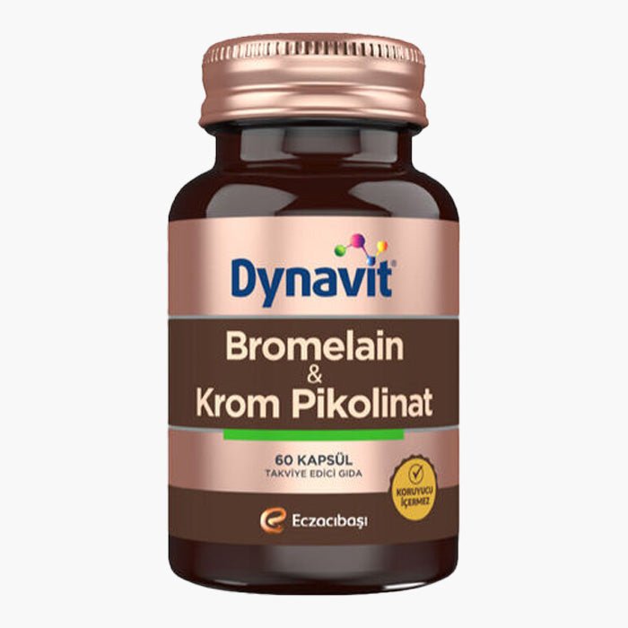 Dynavit Bromelain ve Krom Pikolinat İçeren Takviye Edici Gıda 60 Kapsül - Dermoderm