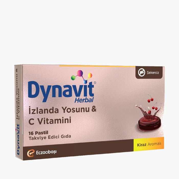 Eczacıbaşı Dynavit Herbal İzlanda Yosunu ve C Vitamini İçerikli 16 Adet Pastil - Dermoderm