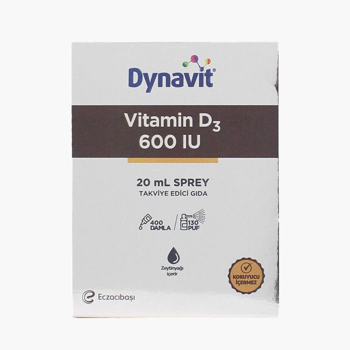 Eczacıbaşı Dynavit Vitamin D3 600 IU Takviye Edici Gıda Sprey 20 ml - Dermoderm