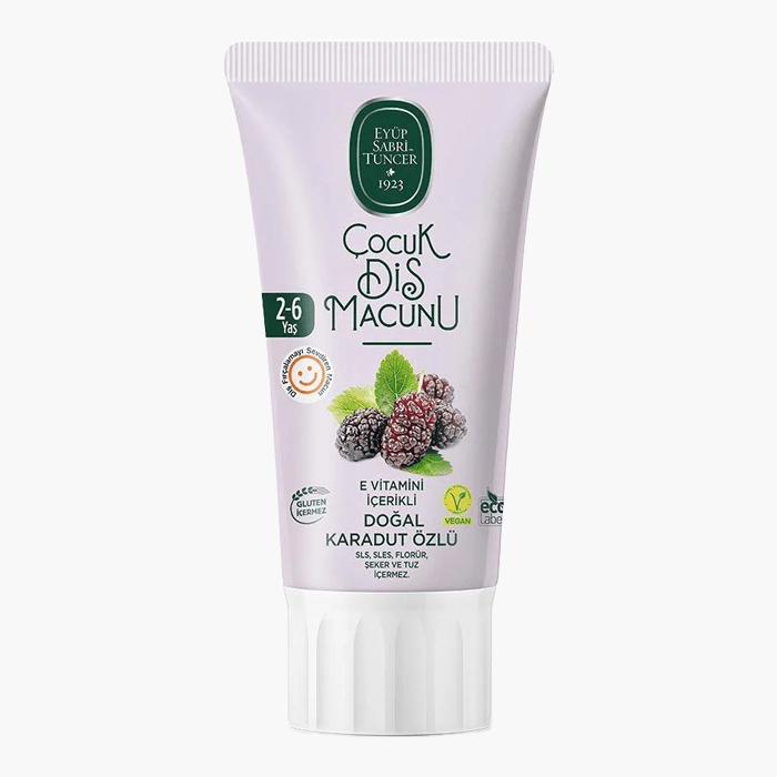 Eyüp Sabri Tuncer Doğal Karadut Özlü 2 - 6 Yaş Diş Macunu 60 ml - Dermoderm