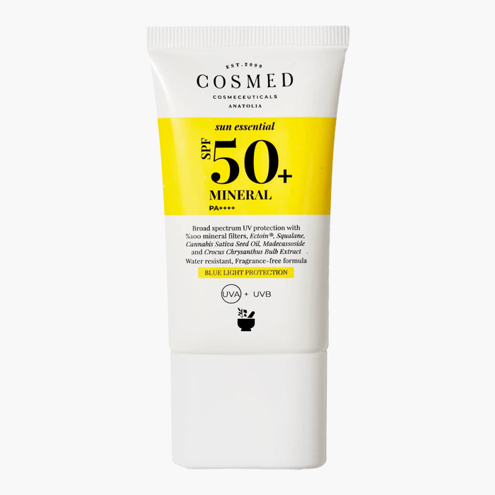Mineral SPF 50 Çok Hassas Ciltler için %100 Mineral Filtreli Yüz Güneş Kremi - Dermoderm