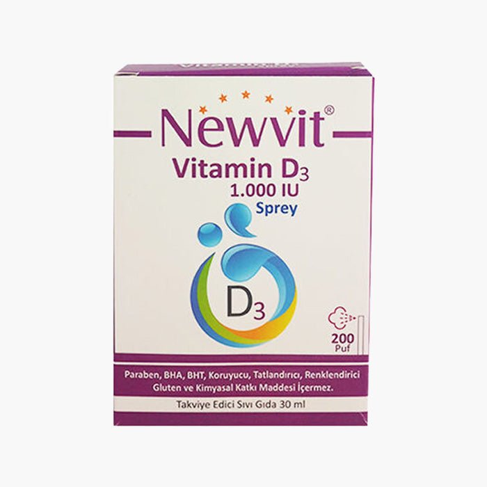 Newvit Vitamin D3 1000 iu Sprey 30 ml - Dermoderm