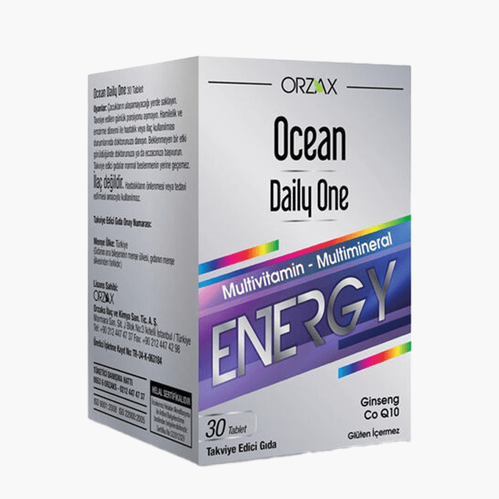 Orzax Ocean Daily One Energy 30 Tablet - Takviye Edici Gıda - Dermoderm