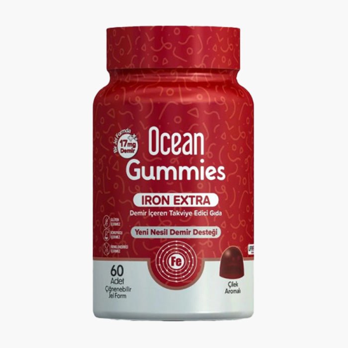 Orzax Ocean Gummies Iron Extra Demir İçeren Takviye Edici Gıda 60 Adet Çİğnenebilir Jel Form - Dermoderm