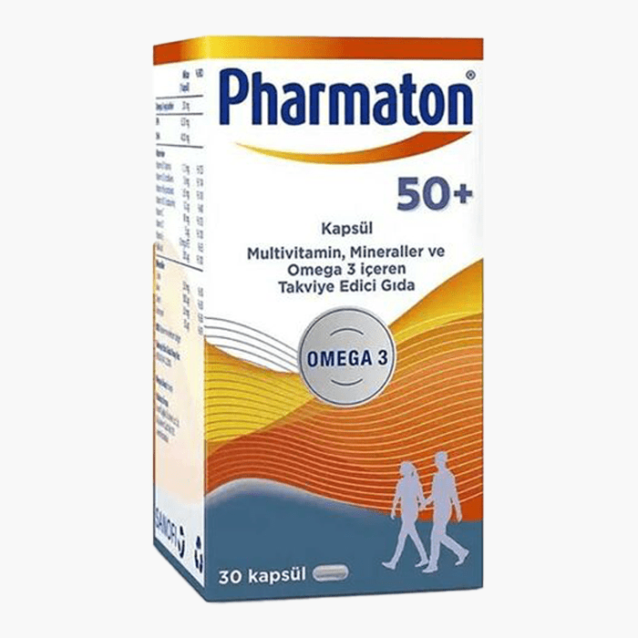 Pharmaton 50+ Plus Takviye Edici Gıda 30 Kapsül - Dermoderm