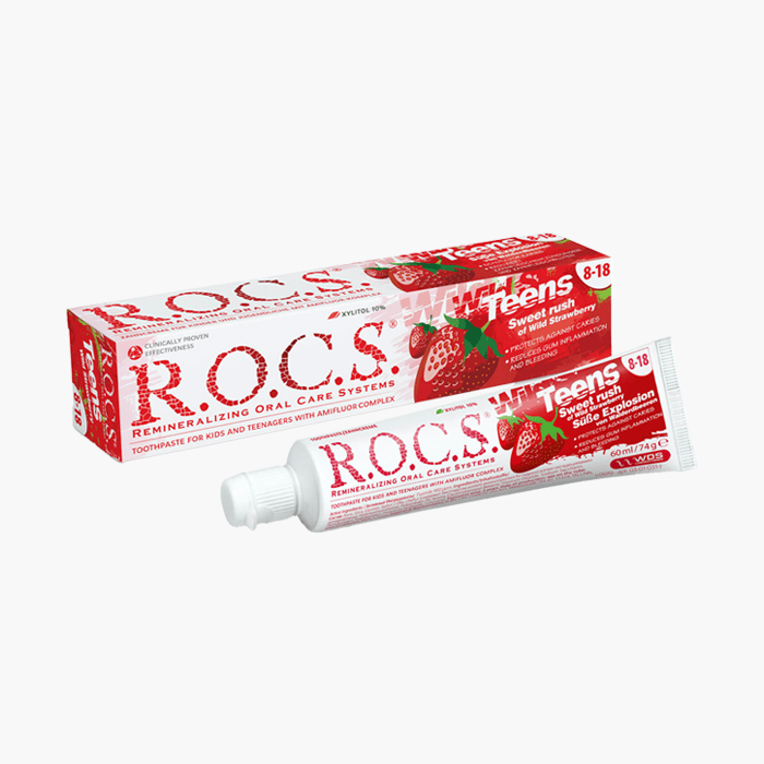 Rocs Teens Yaban Çileği Diş Macunu 60 ml - Dermoderm