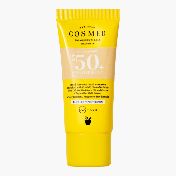 Skinvisible CC SPF 50 Tüm Cilt Tipleri İçin Renkli CC Yüz Güneş Kremi Yeni Nesil Filtreler - Dermoderm