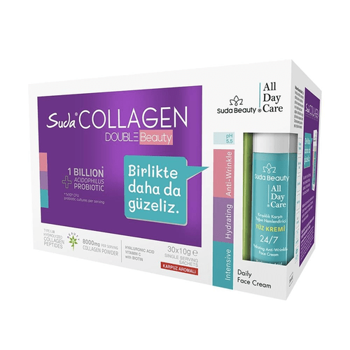 Suda Collagen Double Beauty Kolajen Karpuz Aromalı 30x10gr - Dermoderm