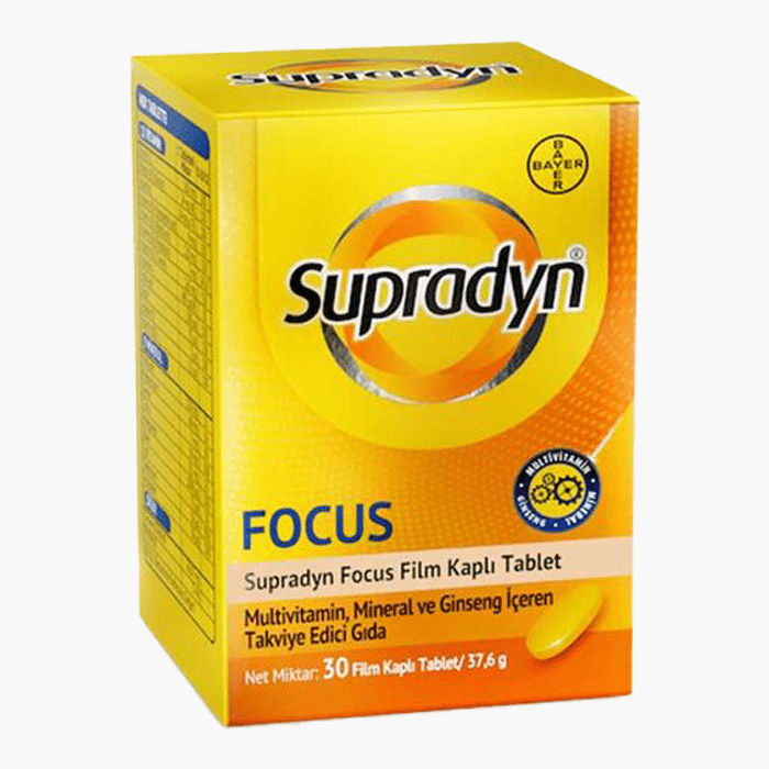 Supradyn Energy Focus 30 Film Kaplı Tablet - Dermoderm