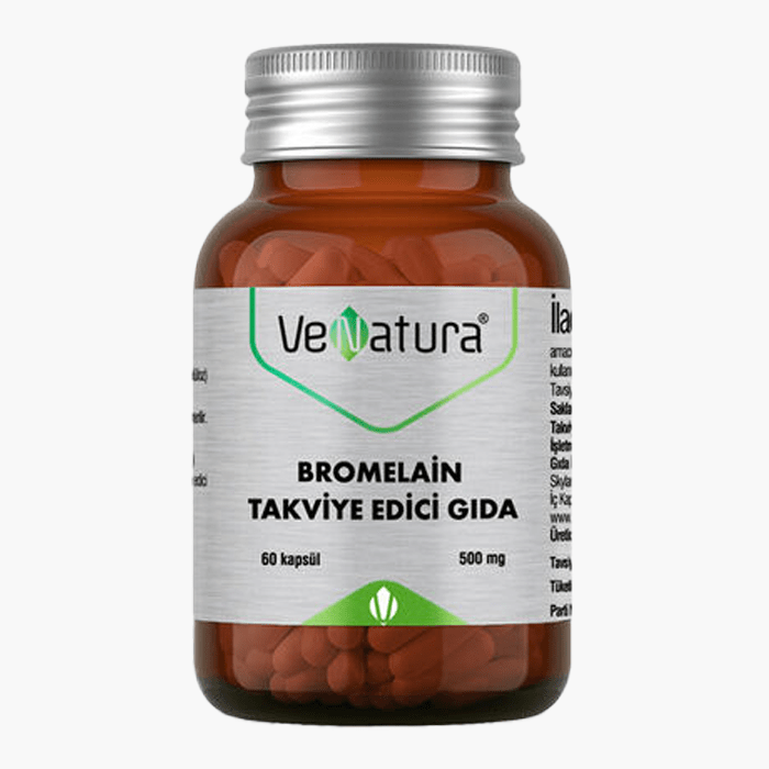 VeNatura Bromelain Takviye Edici Gıda 60 Kapsül - Dermoderm