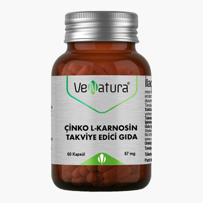 VeNatura Çinko L - Karnosin 60 Kapsül - Dermoderm
