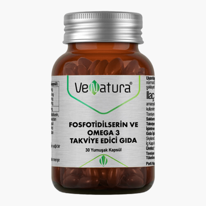 VeNatura Fosfotidilserin ve Omega 3 Takviye Edici Gıda 30 Yumuşak Kapsül - Dermoderm