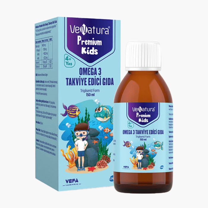 VeNatura Kids Premium Omega 3 Takviye Edici Gıda 150 ml - Dermoderm