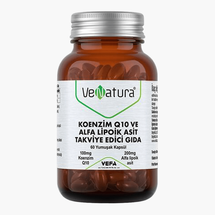 VeNatura Koenzim Q10 ve Alfa Lipoik Asit 60 Yumuşak Kapsül - Dermoderm