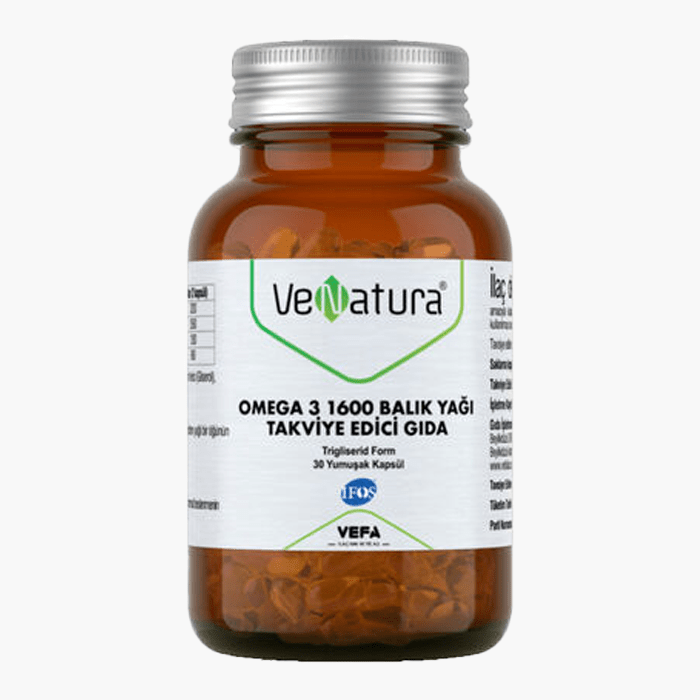 VeNatura Omega 3 1600 Balık Yağı 30 Yumuşak Kapsül - Dermoderm