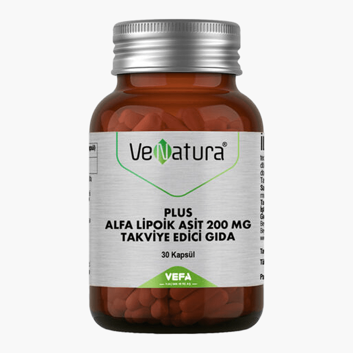 Venatura Plus Alfa Lipoik Asit 200 mg Takviye Edici Gıda 30 Kapsül - Dermoderm