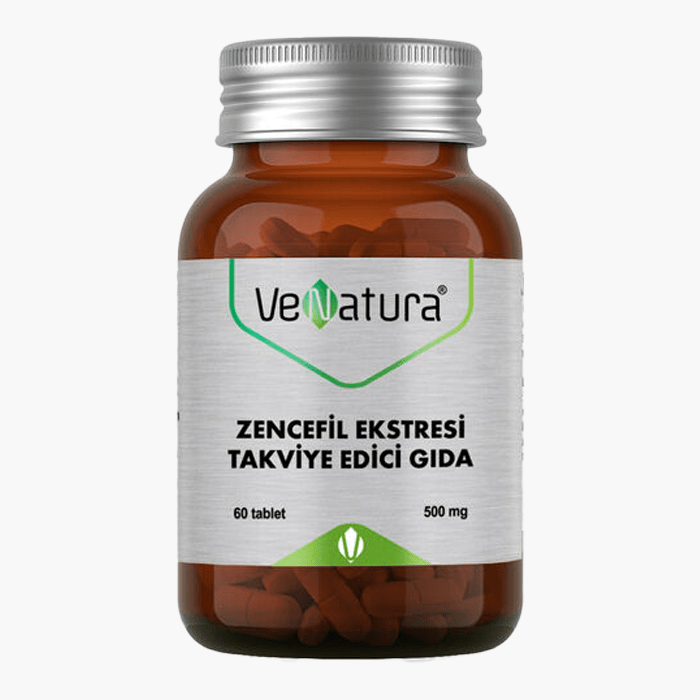 VeNatura Zencefil Ekstresi Takviye Edici Gıda 60 Tablet - Dermoderm